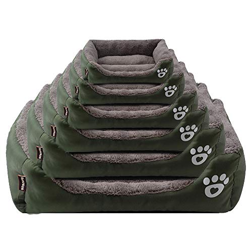 Urijk Cama para Perro o Gato, Suave, Lavable, Impermeable, Oxford, para Cachorro, pequeño, Mediano, Grande, Perro, Gato, de Lujo, cálido Forro Polar, con Base Antideslizante