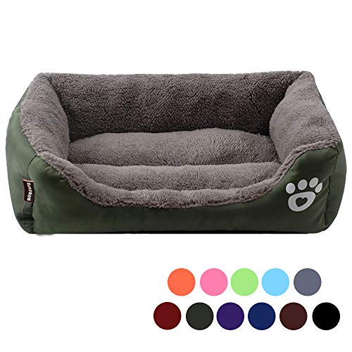 Urijk Cama para Perro o Gato, Suave, Lavable, Impermeable, Oxford, para Cachorro, pequeño, Mediano, Grande, Perro, Gato, de Lujo, cálido Forro Polar, con Base Antideslizante