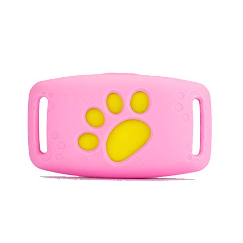 VCXZ Mini Perro de Mascota Tracker GPS localizador de Collar para LBS Gato Espera Largo Geo-Cerca de la Plataforma Libre de App,Pink