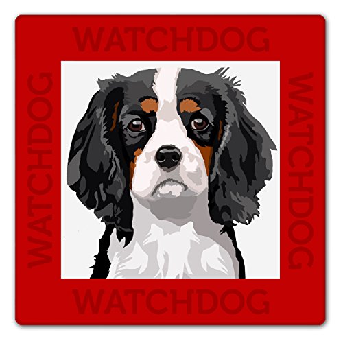 WATCH4DOGZ Señal de Perro Cavalier King Charles Spaniel, Plato de 8.67 x 8.67 Pulgadas