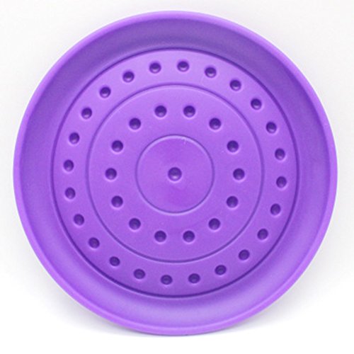 Wicemoon 1pcs 18cm Frisbee Juguetes Para Perros Juguetes de Goma Platillo Volante Juguetes Interactivos Para Mascotas Suministros Color Ramdón