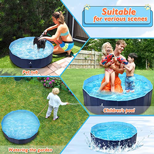 Wimypet Fuera Azul Oscuro Dentro de la Piscina para Perros Azul Claro (160 * 30CM)