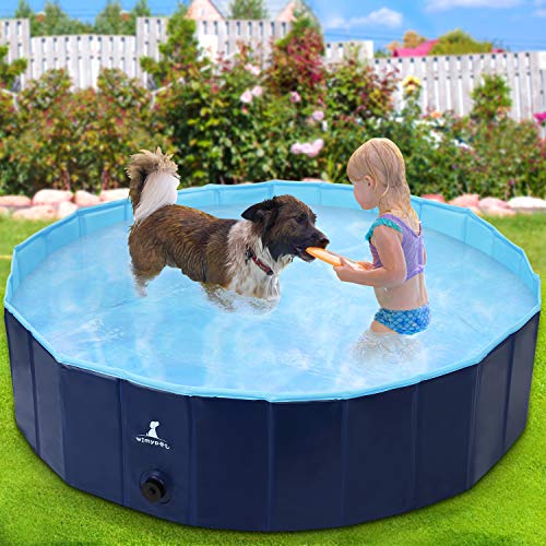 Wimypet Fuera Azul Oscuro Dentro de la Piscina para Perros Azul Claro (160 * 30CM)