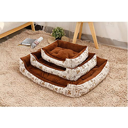 XHPWW 2019 Warm Soft Dog House Pet Bed Saco de Dormir Cat Nest Mat Pad Cojín Pets Cave Kennel, Pet Dog Cat Bed Puppy Cushion House Soft Warm Kennel Dog Mat Manta (Café)-L