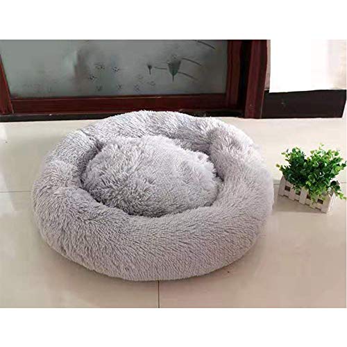 XHPWW Cama Nido para Perros y Gatos, Camas Nido para Mascotas Redondas y cálidas, Felpa Suave, cómoda Cama Cueva para Gatos, Gatitos para Dormir en Invierno-A-S