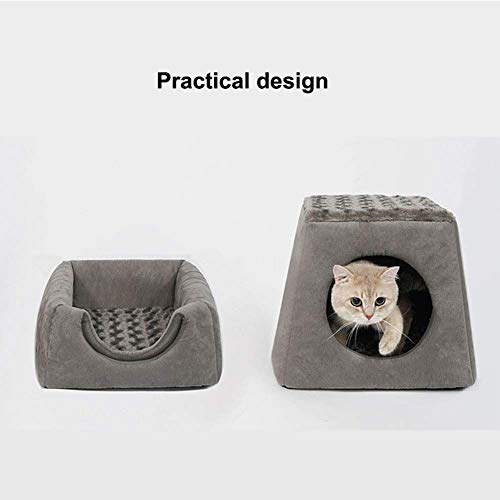 XHPWW Cama para Gatos de Verano, Nido de Gato Plegable 2 en 1 Four Seasons Universal, fácil de Quitar y Lavar-A