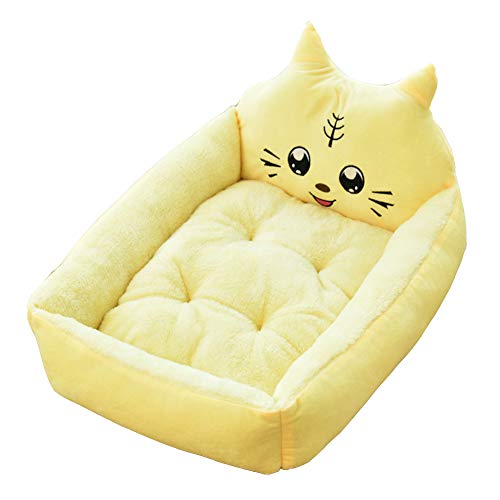 XHPWW Cama para Perros de Dibujos Animados Sofá para Mascotas súper Suave Cama para Gatos, cálida y cómoda Cama Nido para Mascotas con Fondo Antideslizante, cojín Lavable-L