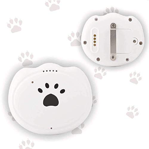 XHPWW Mini Cat Dog Collar GPS Pet Locator, Rastreador Inteligente a Prueba de Agua Anti-perdida Rastreo de Dispositivos, para Perros pequeños y Grandes (Negro)-White