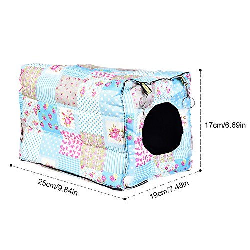 XIAOCONG Casa De Mascotasdormitoriomascotas Cube Hamster House Jaula para Pequeños Animales Ardilla Conejillo De Indias Chinchilla Conejo Tamaño De Casa: 25 * 19 * 17 Cm/Azul