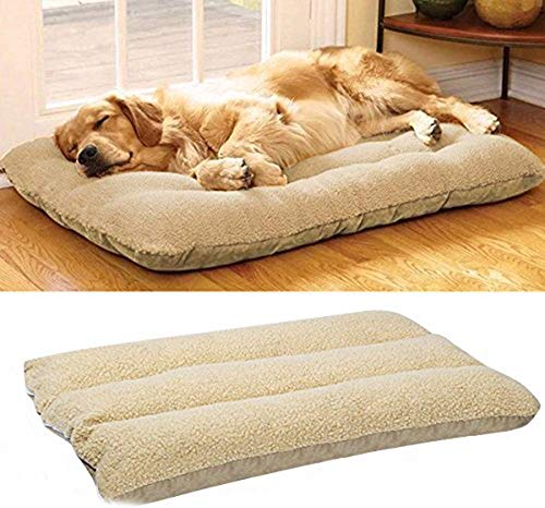 XLBHSH Estera del Animal para los Gatos y Cachorros de más Grande cómodo Desmontable Estera del Animal doméstico con el Cordero Cachemira Suave Cama del Perro 120X80CM,M