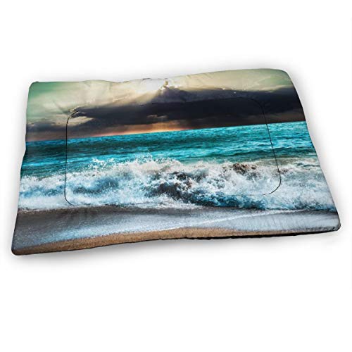 XUJT11O Ocean Waves - Alfombrilla antideslizante para cama de mascotas (disponible en varios estilos)