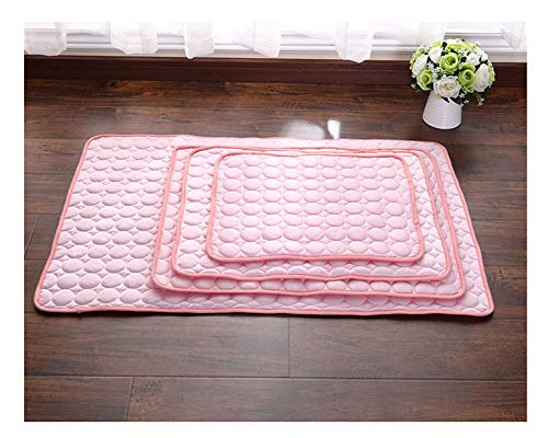 YAOTT Alfombrilla de refrigeración para Mascotas,Alfombra Colchoneta Estera de enfriamiento para Perros Manta Frio Cojín Fresco Cama del Gato del Perro para Verano Rosado 50 * 40cm