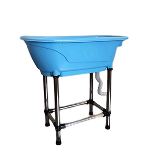 YC electronics Tina del baño de la Tina, del Gato y del Perro del plástico, bañera de la Piscina, 95.5 * 45.5 * 91cm (Color : Blue)