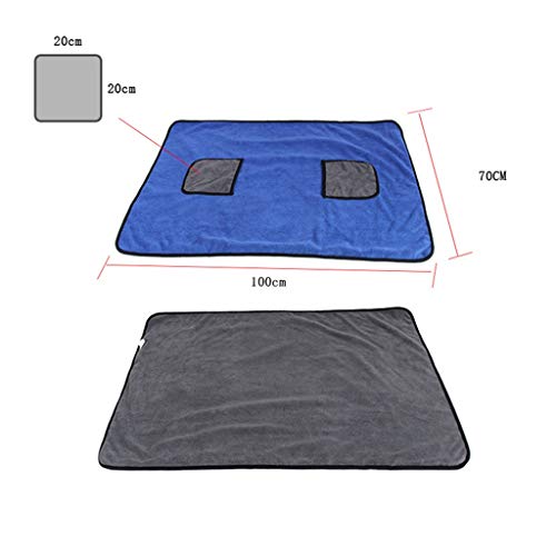 Z-PET Toalla De Microfibra Animal Doméstico del Gato del Perro, Albornoz Suave De Secado Rápido Superabsorbentes Toallas For Perros Gatos Perrito Animales Domésticos con Bolsillos For Las Manos