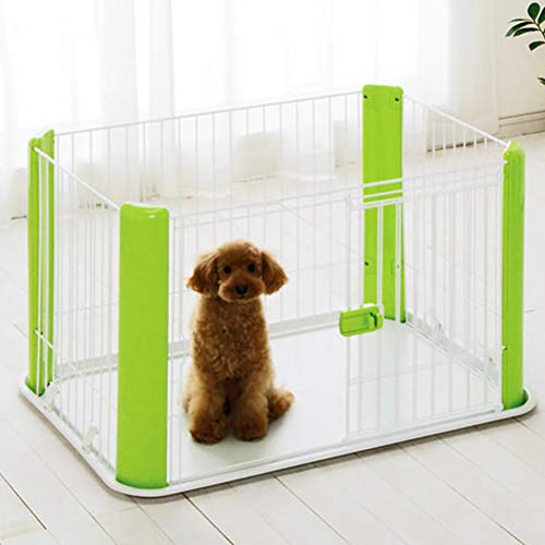 Zhyaj Jaula para Perritos, Jaula para Perros con 1 Puertas, Resina ABS Y Valla Metálica para Mascotas, Parte Superior Abierta Jaula para Perros,Naranja,96 * 63 * 60CM