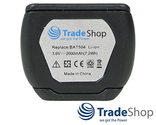 2 x Trade-Shop – Batería de ion de litio de 3,6 V/2000 mAh, sustituye a Bosch BAT504 2607336242 2607336241 para PS de 10 SPS de 10 SPS de 10 – 2 GSR MX2 Drive GSR Prodrive 36019 de a de 2010