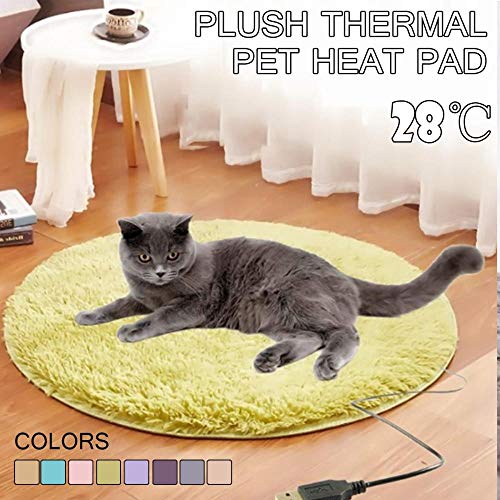 40cm Animales Cama Calentador Estera Almohadilla calefactora Buen gato Cama de perro Cuerpo Calentador de invierno Alfombra Mascota felpa Manta eléctrica Asiento calefactado-UNA