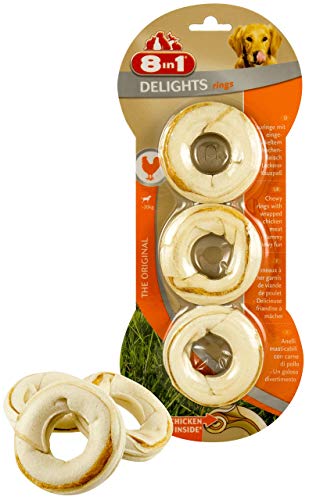 8 en 1 Pollo Bocadillo saludable para perros grandes, 3 piezas (119 g)