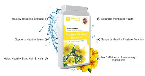 Aceite de onagra 1000mg 90 cápsulas - Apoya niveles equilibrados de hormonas, salud menstrual en mujeres - Reino Unido fabricado con GMP Calidad garantizada por Prowise Healthcare