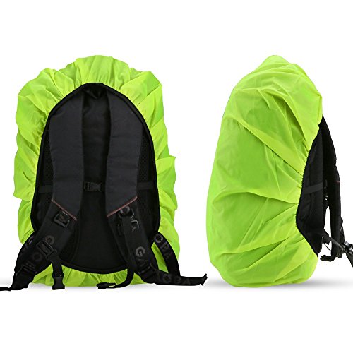 AGPTEK 2 * Fundas Impermeable para Mochila con Bolsa de Almacenamiento y Hebillas Ajustable, para Camping, Senderismo etc, Verde, XL (56-70L)