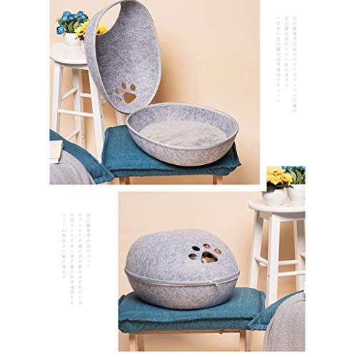 AIOEJP Cat Bed Cave, Fieltro Respetuoso del Medio Ambiente, Transpirable, Hecho a Mano, Fieltro Casa del Gato y Cama para Kitty para Interiores Acogedor escondite