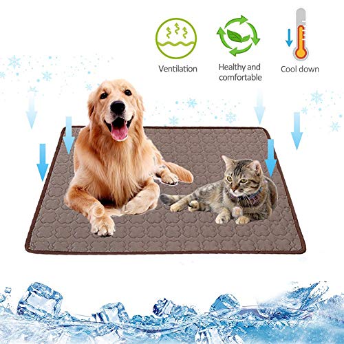 Alfombra Auto refrigerante para Mascotas para Perros y Gatos, Almohadilla de enfriamiento de Seda de Hielo Cama para Dormir para Mascotas de Verano Manta de Estera Fresca en Verano Caliente