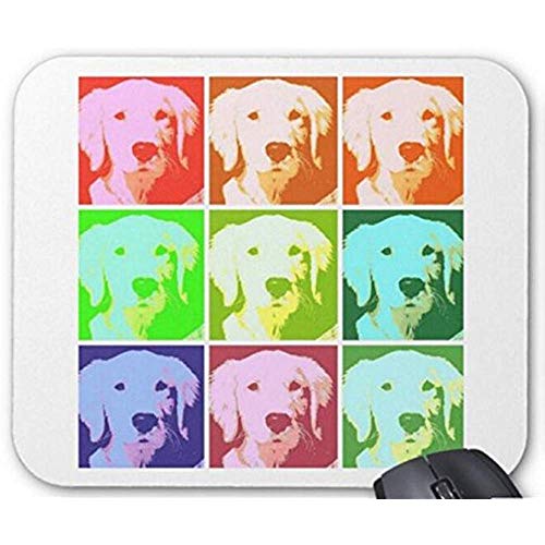 Alfombrilla Antideslizante para ratón con diseño de Golden Retriever Love Mousepad