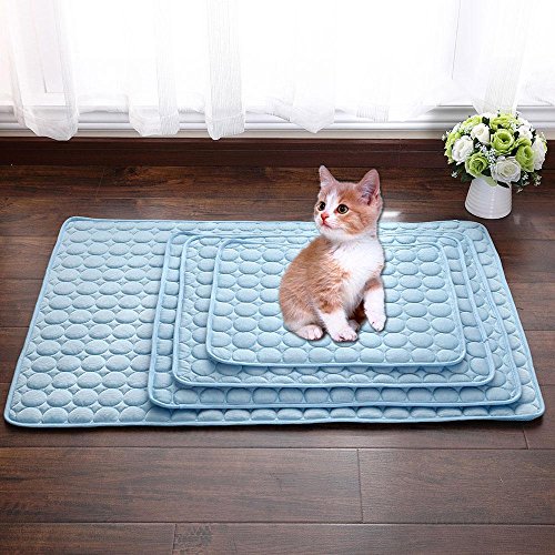 Alfombrilla de refrigeración para perro y gatos que disipa el calor de tu mascota, transpirable, no tóxico, agradable al tacto, mantiene a la mascota fresca