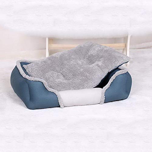 Alfombrilla para Perro Súper Grande, Cojín De Almohadilla Suave para Cama De Gato para Perro, Muebles para Casa De Perro, Cama para Mascotas Extraíble De Manta De Cachorro, XL,Azul