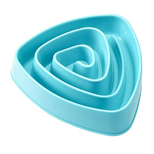 Alimentación Lentaanti Choke Pet Dog Feeding Food Bowls Puppy Slow Down Eating Feeder Dish Bowel Prevent Obesity Dogs Supplies Tazón De Alimentación para Mascotas, Azul,