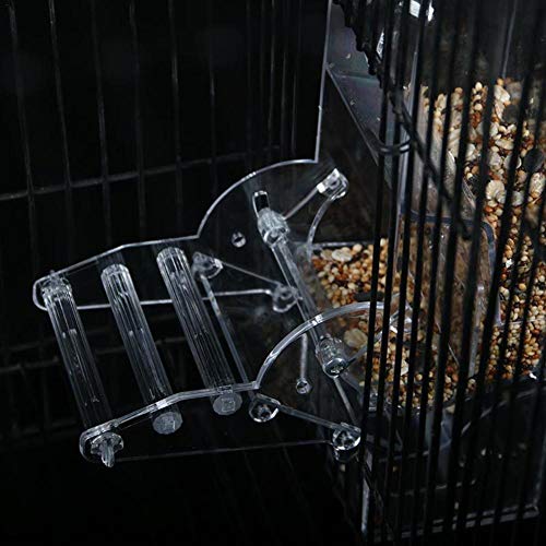 Alimentador automático de Aves, Dispositivo automático de alimentación de Mascotas de Loro, Accesorios de Jaula para Loro Perico Canario Cockatiel