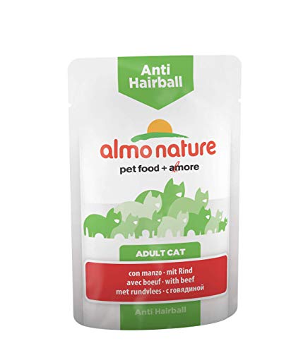 almo nature Comida para Gatos, antibolas de Pelo, con Carne