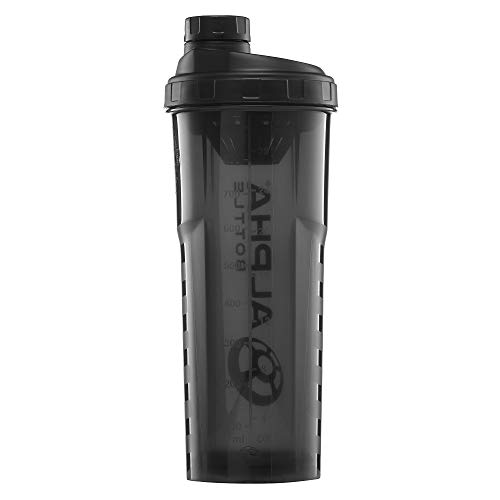 Alpha Bottle V2 – Anti-Bacterial BPA and DEHP Free Protein Shaker with BioCote® Technology (Smoke, 1000)