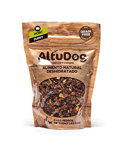 ALTUDOG Alimento Natural deshidratado para Cachorros Cerdo SIN Cereales Puppy 500g - Comida Natural para Perros (500g)