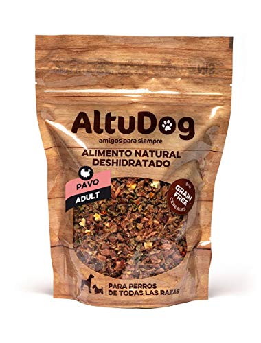 ALTUDOG Alimento Natural deshidratado para Perros Adultos Pavo SIN Cereales Adult 500g - Comida Natural para Perros (500g)