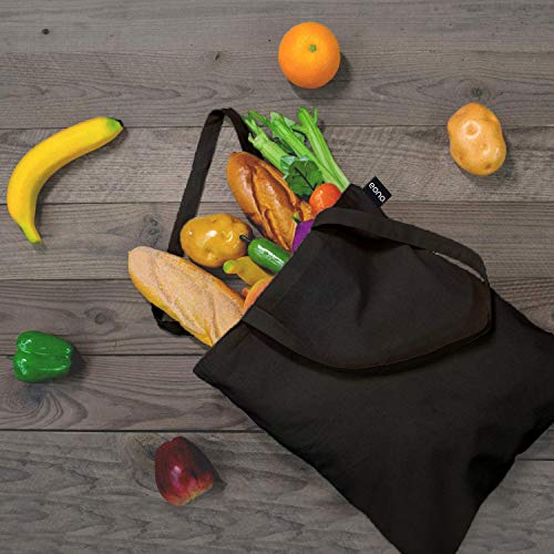 Amazon Marka: Eono Essentials - Bolsa al hombro de 100 % algodón, reutilizable y ecológica, con estampado «Save the dog planet» Negro