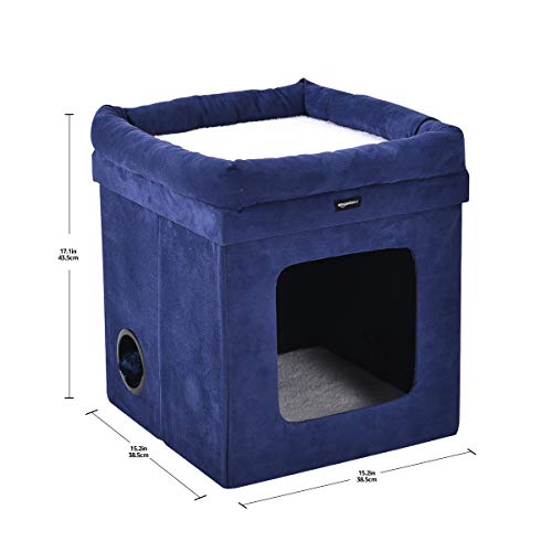 AmazonBasics - Casa para gato plegable, Azul