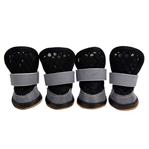 AMURAO Malla para Mascotas Zapatos para Perros Botas Reflectantes para Chihuahua Yorkshire Caniche Pug Bulldog francés Mascotas Producto