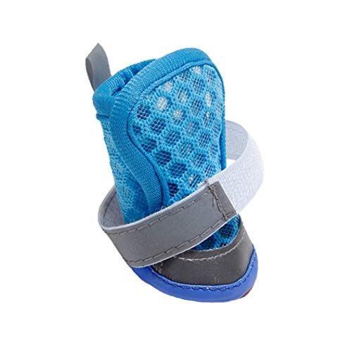 AMURAO Malla para Mascotas Zapatos para Perros Botas Reflectantes para Chihuahua Yorkshire Caniche Pug Bulldog francés Mascotas Producto