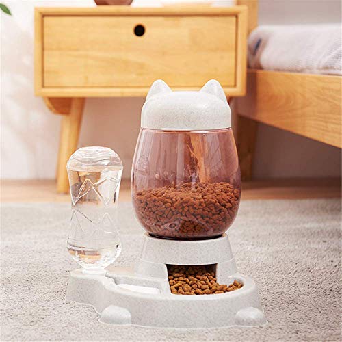 Anan 2.2L Pet Dog Cat Automatic Feeder Bowl para Perros Agua Potable 528ml Botella Kitten Bowls