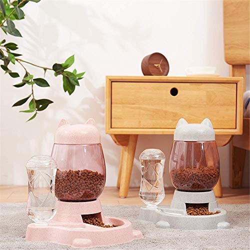 Anan 2.2L Pet Dog Cat Automatic Feeder Bowl para Perros Agua Potable 528ml Botella Kitten Bowls