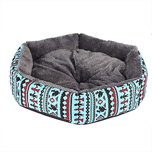 ANNING Camas De Gato para Gatos Medianos Hexágono Cama De Cueva De Anidación Creativa Cama De Gato Portátil Cama De Cachorro De Perro Sofá Cama para Dormir con Donas