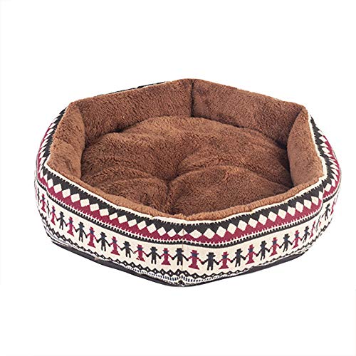 ANNING Camas De Gato para Gatos Medianos Hexágono Cama De Cueva De Anidación Creativa Cama De Gato Portátil Cama De Cachorro De Perro Sofá Cama para Dormir con Donas