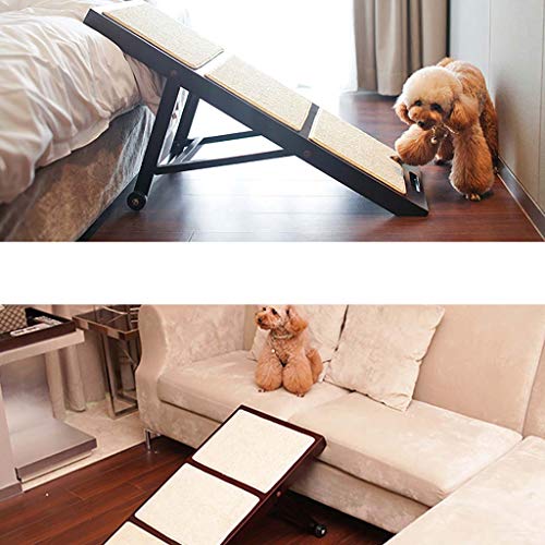 Antideslizante Rampas Para Mascotas,plegable Rampas Para Perros Madera Escalera De Cama Para Mascotas Ajustable Sofá Cama Escalera VersÁtil Escaleras De Mascotas-a 84.5x40.5x51.5cm(33x16x20inch)