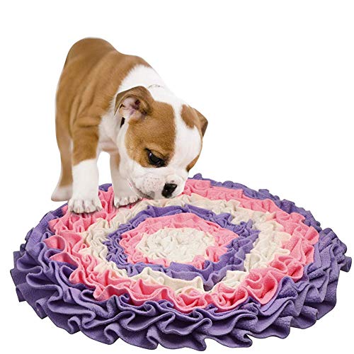 AOOCEEH Alfombra Olfativa Perros Juegos para Perros  Alfombra Olfato Perro Alfombra Perro  Juego Inteligencia Perros  Almohadilla para Olfatear Perros Alfombra De AlimentacióN Pink Purple