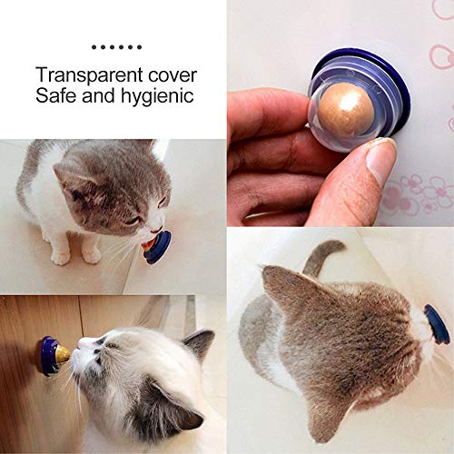 AOTUO golosinas para Gatos Pelota de azúcar bocadillos para Gatos lamer azúcar sólida nutrición Saludable Gel GOL de azúcar Bola (10PCS)