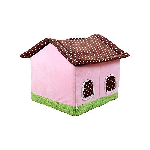 Aurantiaco Lovely Cama para Perro o Gato Lavable Mascota Nido Dulce casa Interior con cojín extraíble