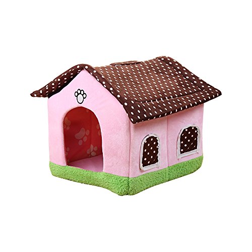 Aurantiaco Lovely Cama para Perro o Gato Lavable Mascota Nido Dulce casa Interior con cojín extraíble