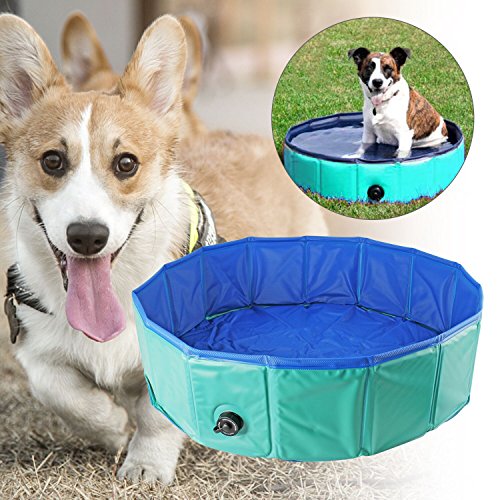 AYITOO Bañera para Perros, PVC Antideslizante y Resistente al Desgaste Piscina para Mascotas Perros, Bañera Plegable de Mascotas para Mascotas, Natación Piscina para Perros 120 cm x 30 cm