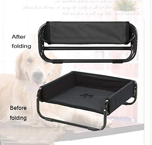 AZLLY Cama Portable elevada para Mascotas Cama del Animal doméstico del Marco Plegable Que acampa Portable Metal criar Zona de Relax para Perros y Gatos,M